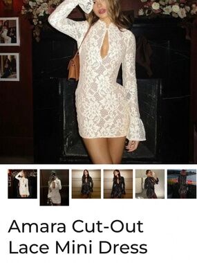 Amara Cut-Out Lace Mini Dress